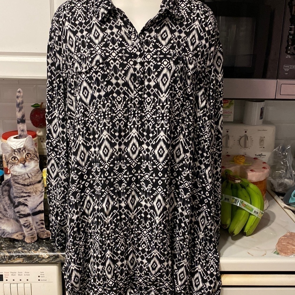 F women Bit & Bridle long sleeve casual shirt size 3X.